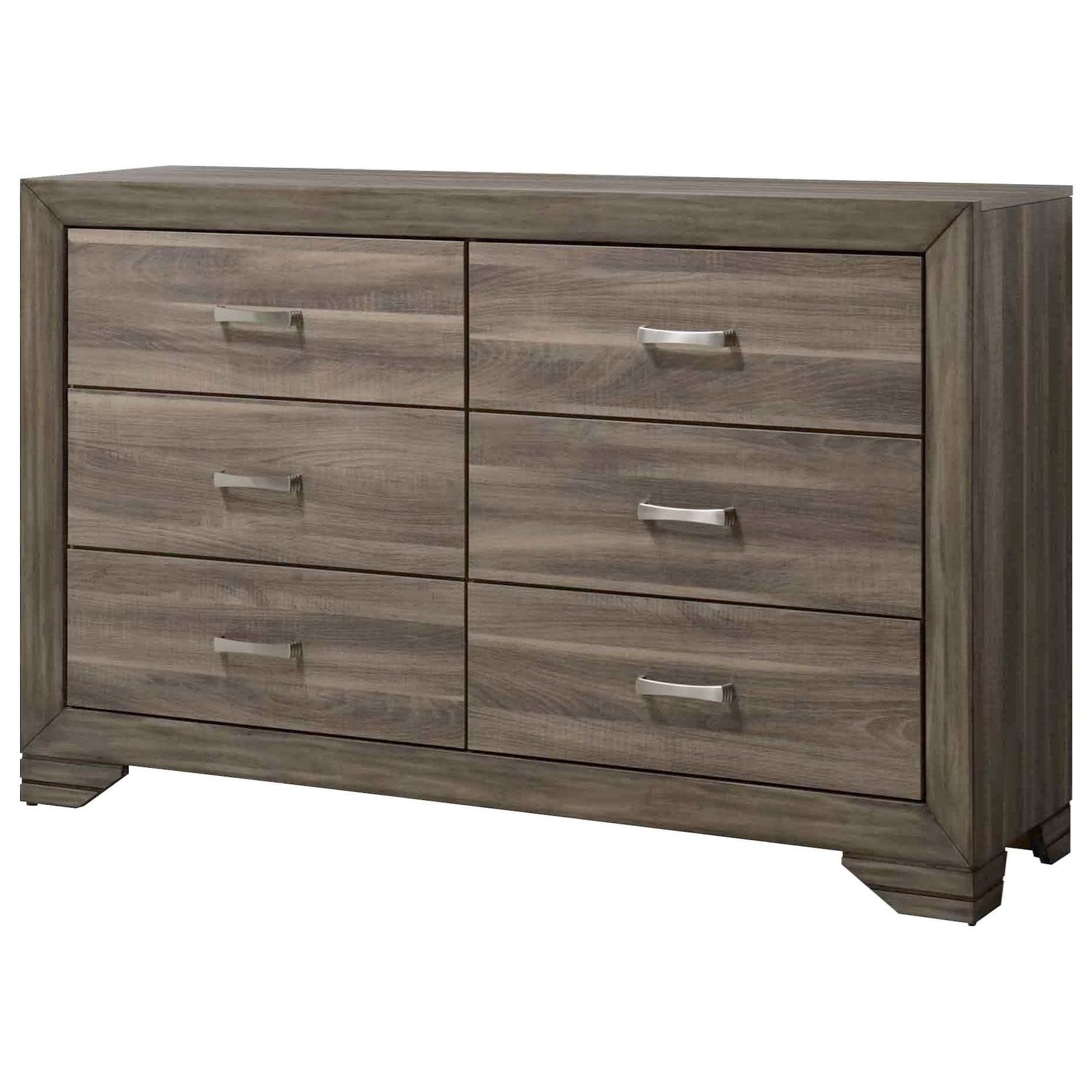 Bernards Asheville 1653 Modern Rustic 6Drawer Dresser with Kenlin